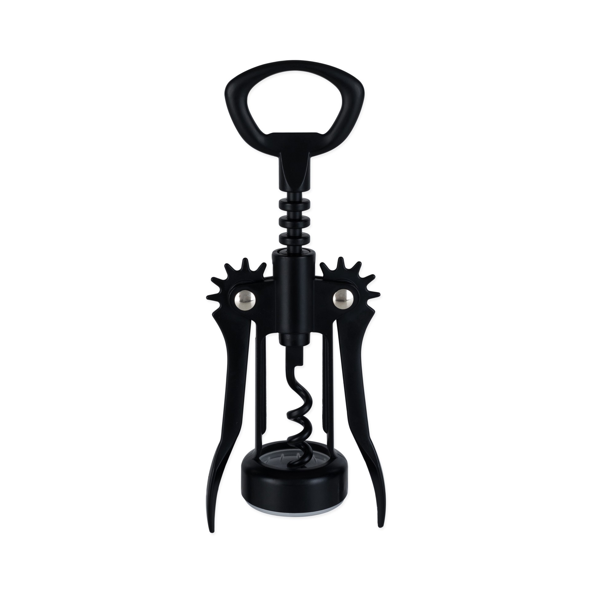 slide 1 of 5, True Soar Matte Black Winged Corkscrew, Self Centering Worm, Bottle Opener, 1 ct