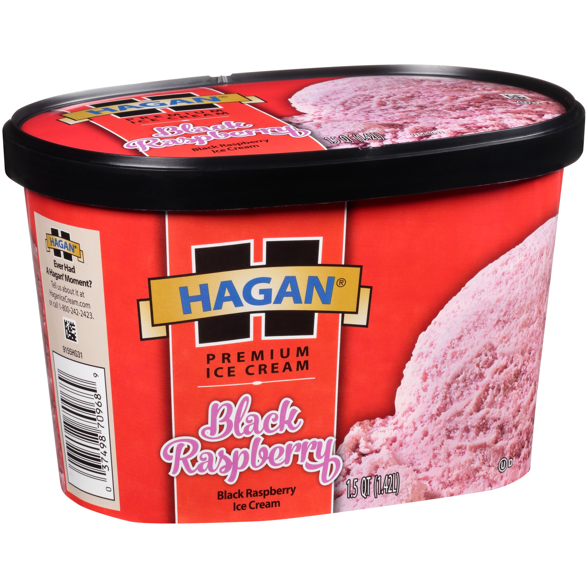 slide 2 of 7, Hagan Black Raspberry Premium Ice Cream, 1.5 qt