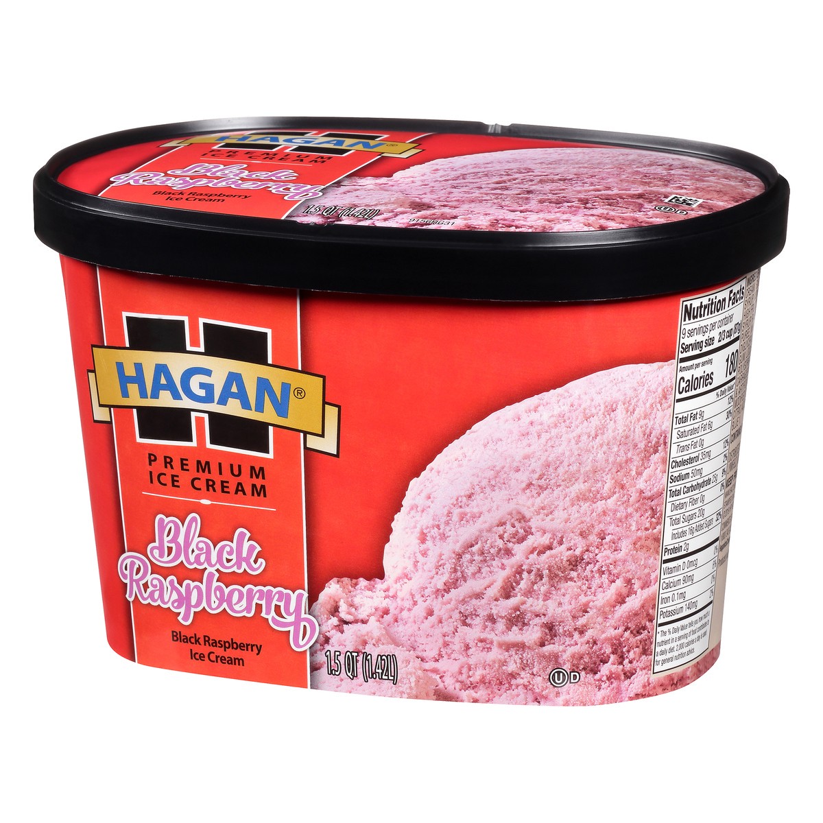 slide 6 of 10, Hagan Premium Black Raspberry Ice Cream 1.5 qt, 1.5 qt
