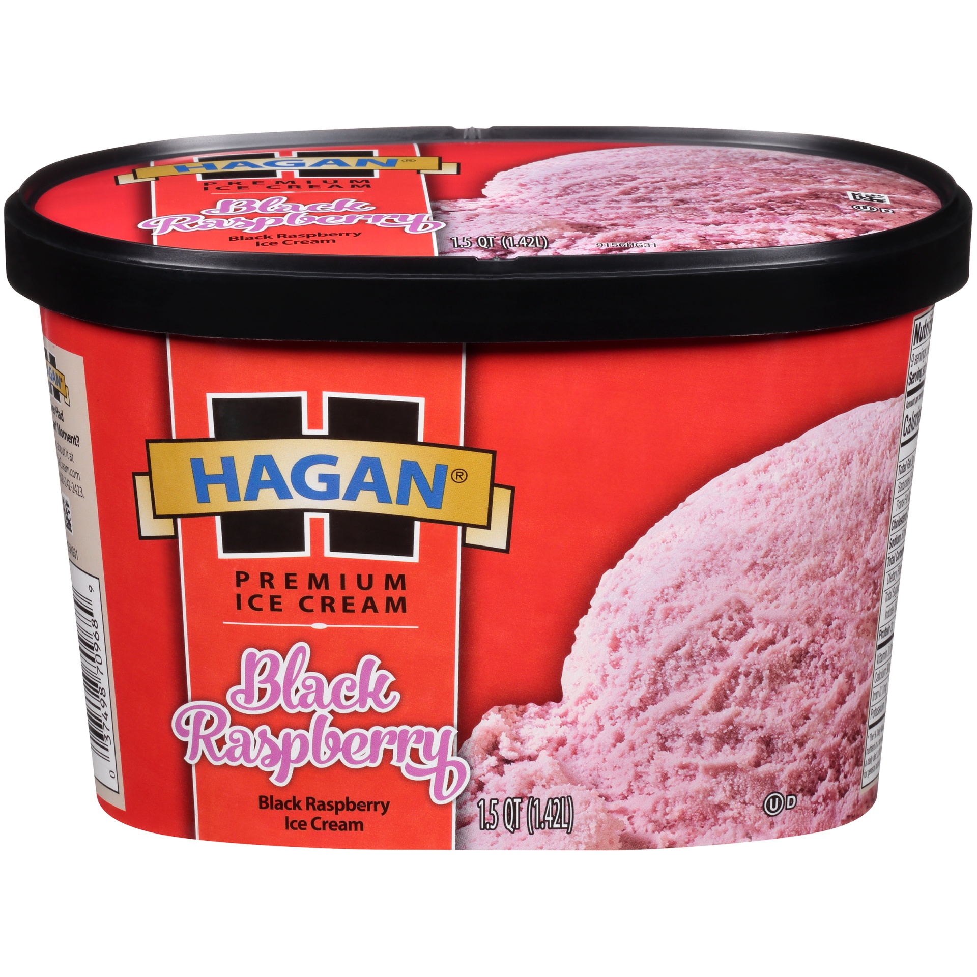 slide 1 of 7, Hagan Black Raspberry Premium Ice Cream, 1.5 qt