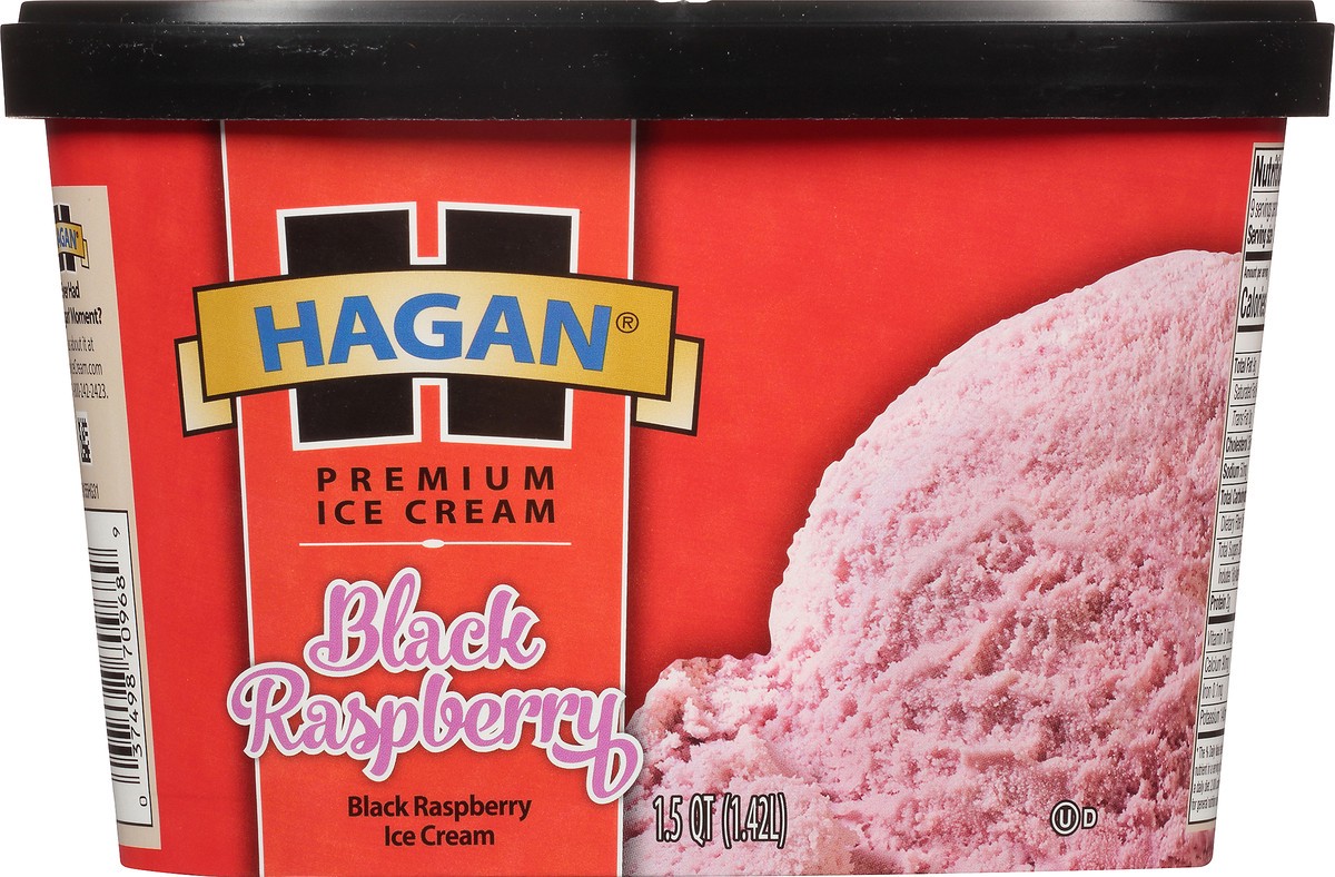 slide 8 of 10, Hagan Premium Black Raspberry Ice Cream 1.5 qt, 1.5 qt