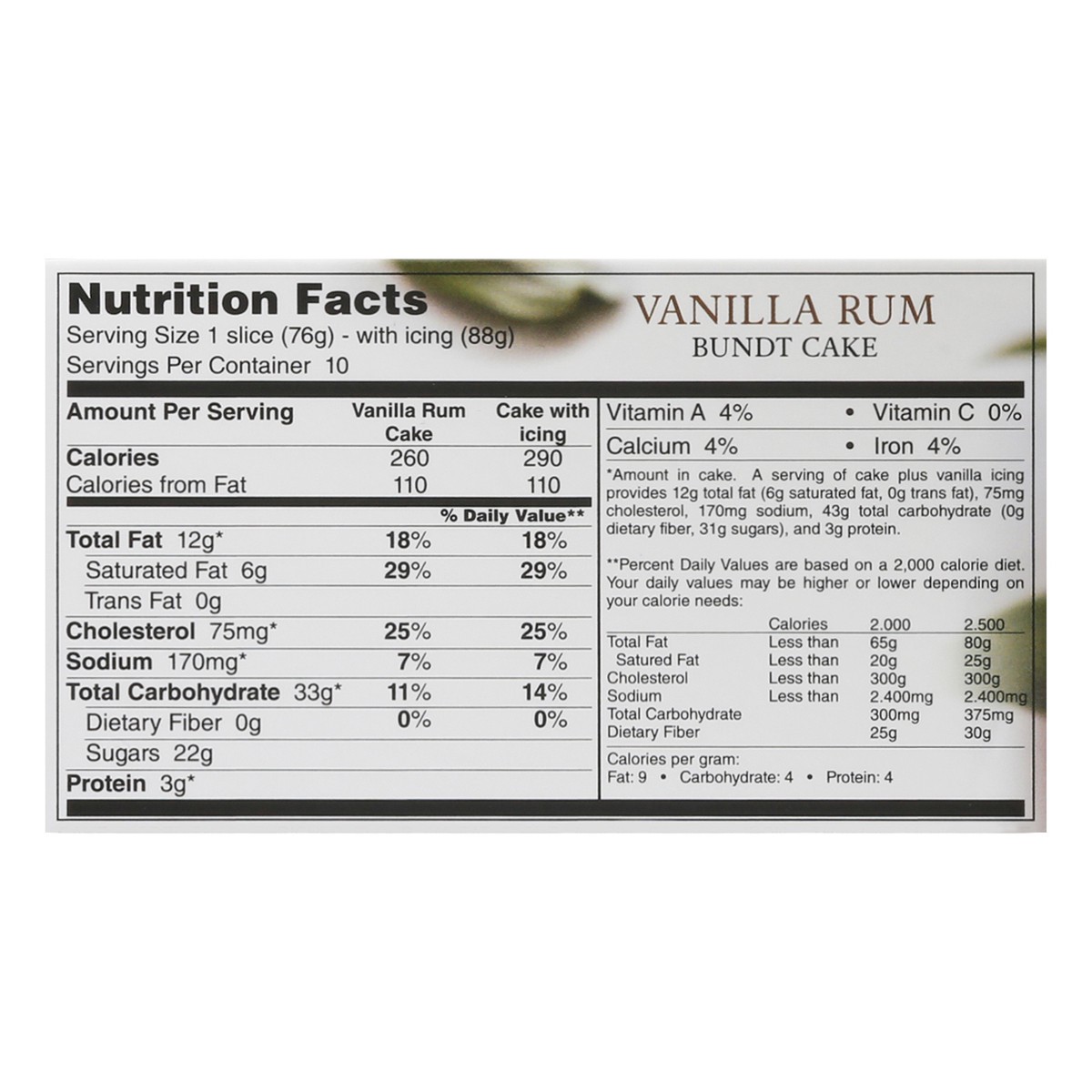 slide 5 of 10, Edda's Vanilla Rum Bundt Cake 31 oz, 31 oz