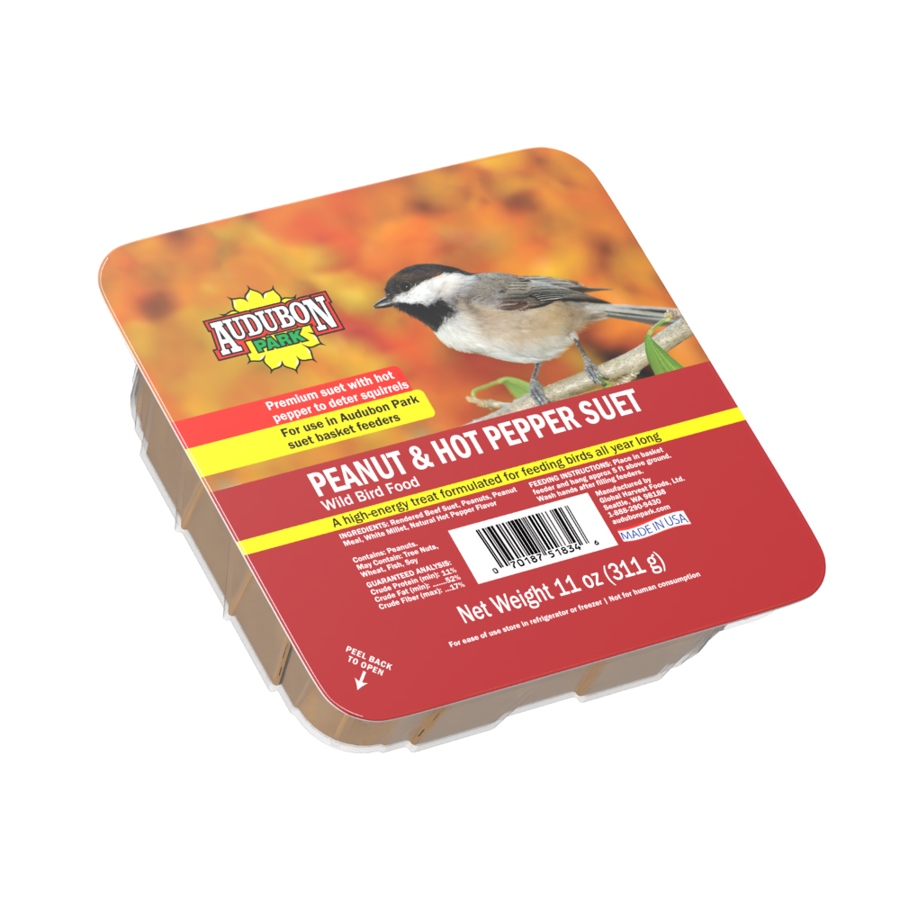 slide 1 of 1, Audubon Park Peanut & Hot Pepper Suet Wild Bird Food, 11 oz, 11 oz