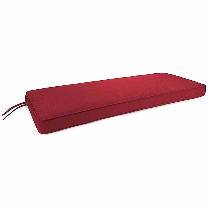 slide 1 of 1, Solid Bench Cushion - Sunbrella Aynova Crimson, 1 ct