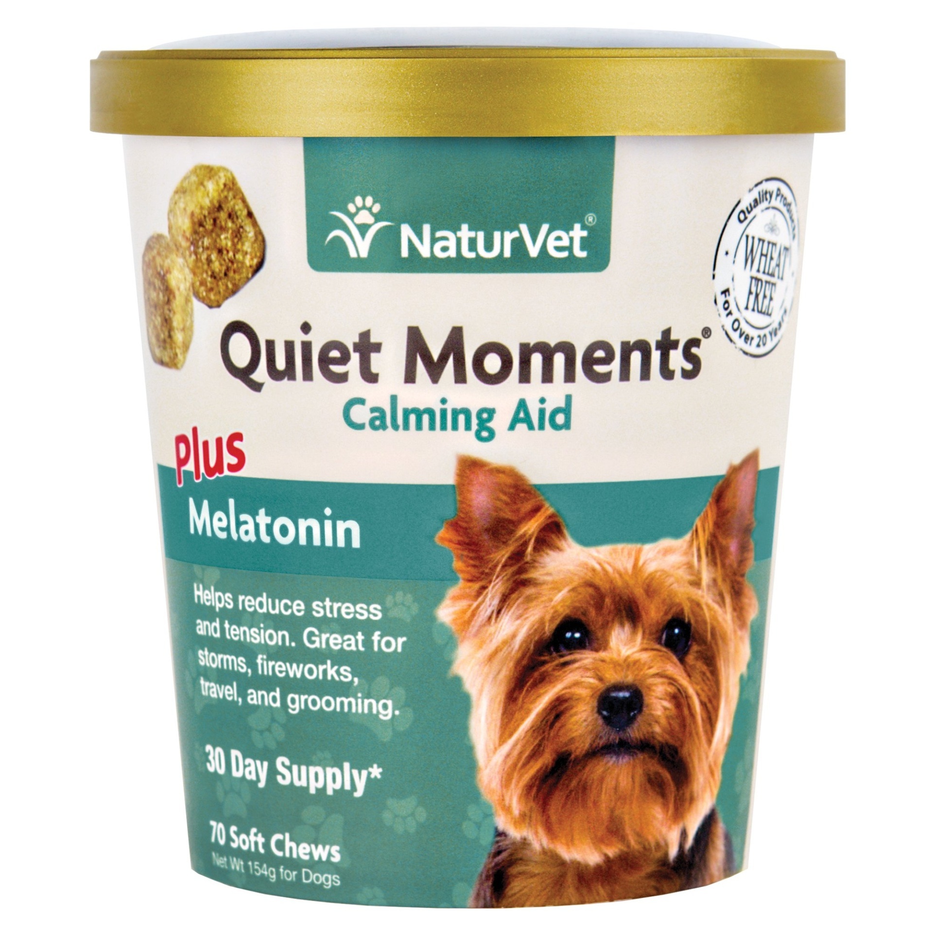 slide 1 of 1, NaturVet Quiet Moments Calming Aid Dog Soft Chews, 70 ct