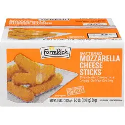 Farm Rich Battered Mozzarella Cheese Sticks 2-3 lb. Bags