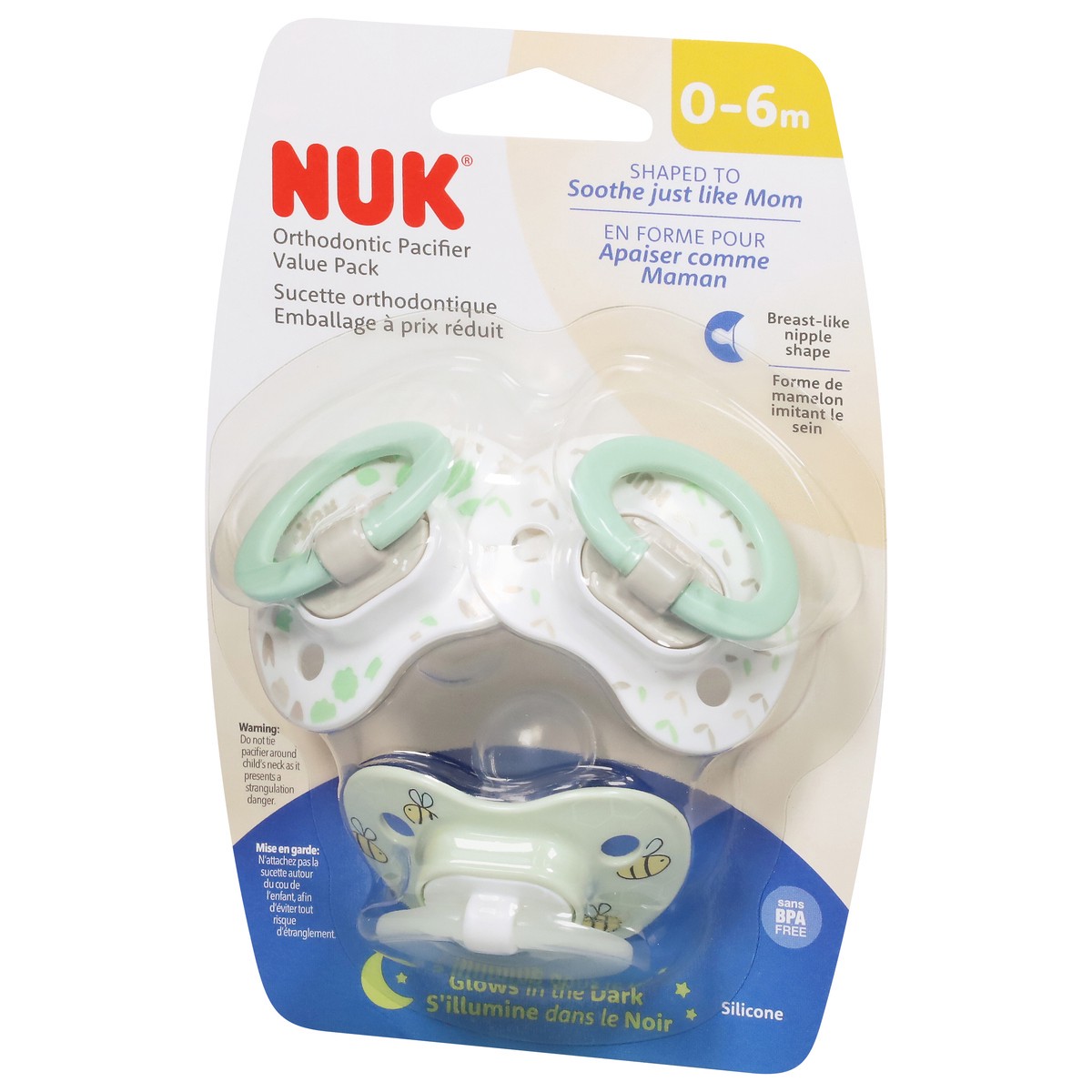 slide 11 of 11, NUK 0-6 m Orthodontic Pacifiers Value Pack 3 ea, 1 ct