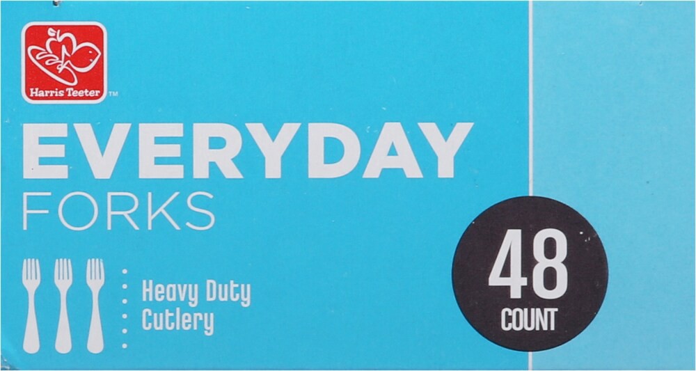 slide 2 of 6, Harris Teeter Heavy Duty Everyday Forks, 48 ct