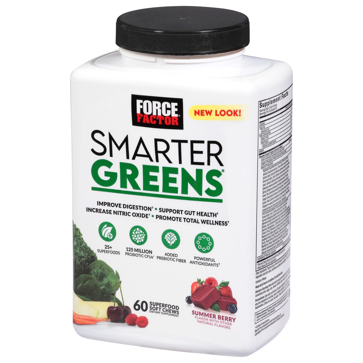 slide 9 of 14, Force Factor Summer Berry Smarter Greens 60 Soft Chews, 60 ct