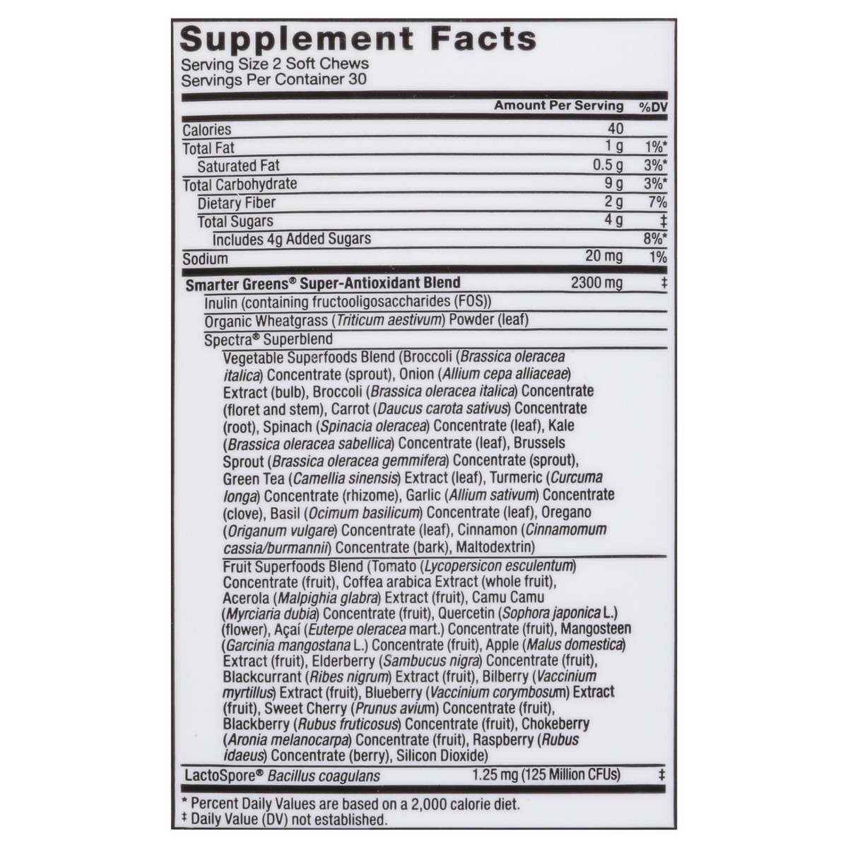 slide 4 of 14, Force Factor Summer Berry Smarter Greens 60 Soft Chews, 60 ct