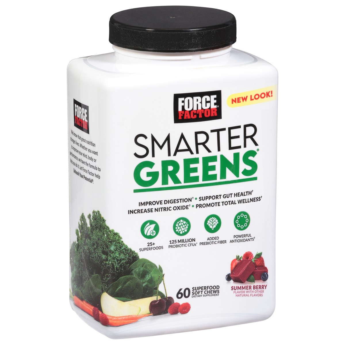 slide 6 of 14, Force Factor Summer Berry Smarter Greens 60 Soft Chews, 60 ct