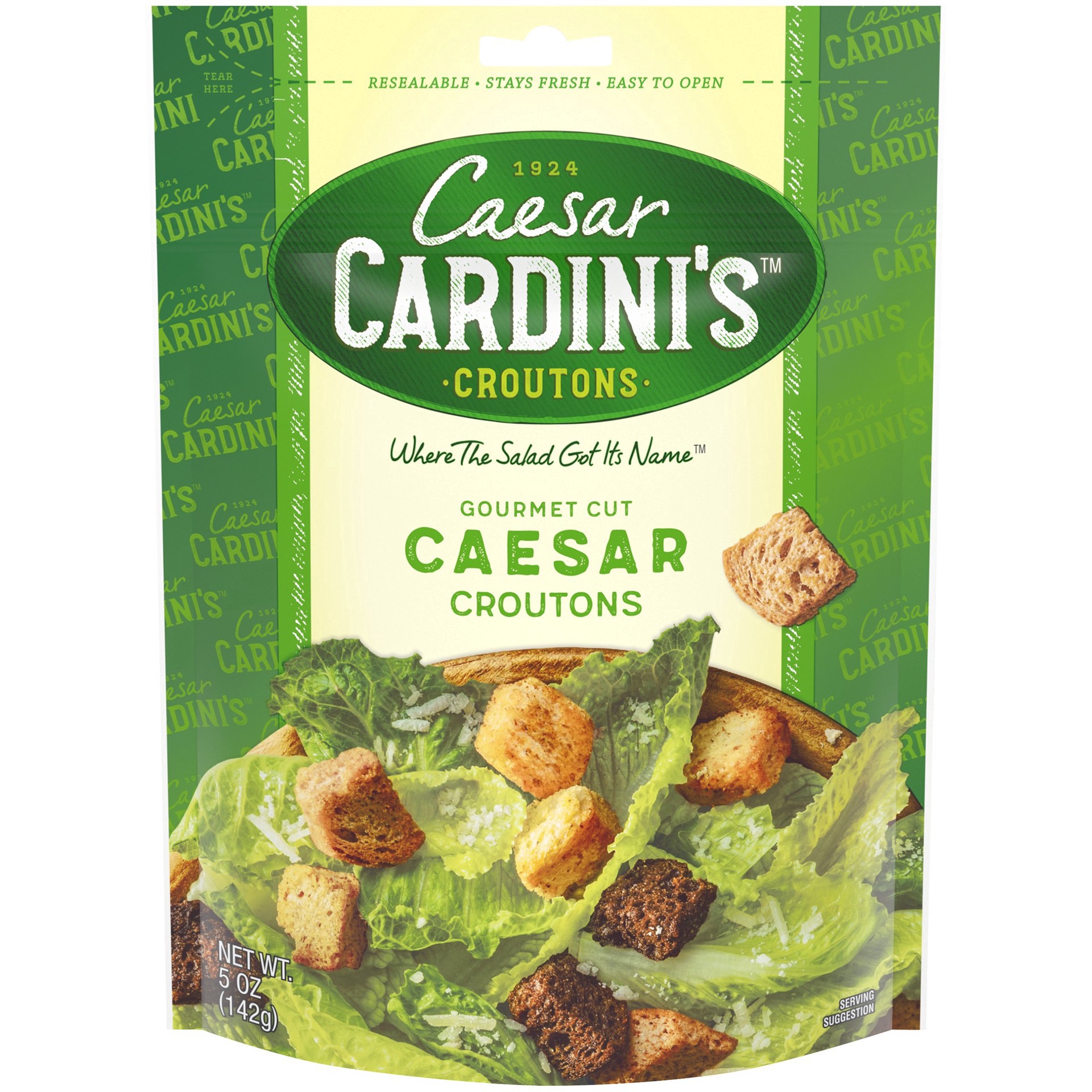 slide 1 of 8, Cardini's Croutons Caesar, 5 oz