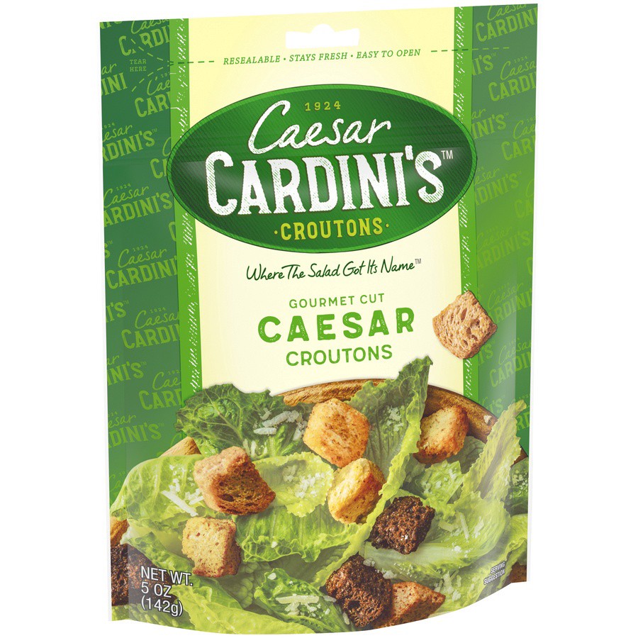 slide 4 of 8, Cardini's Croutons Caesar, 5 oz