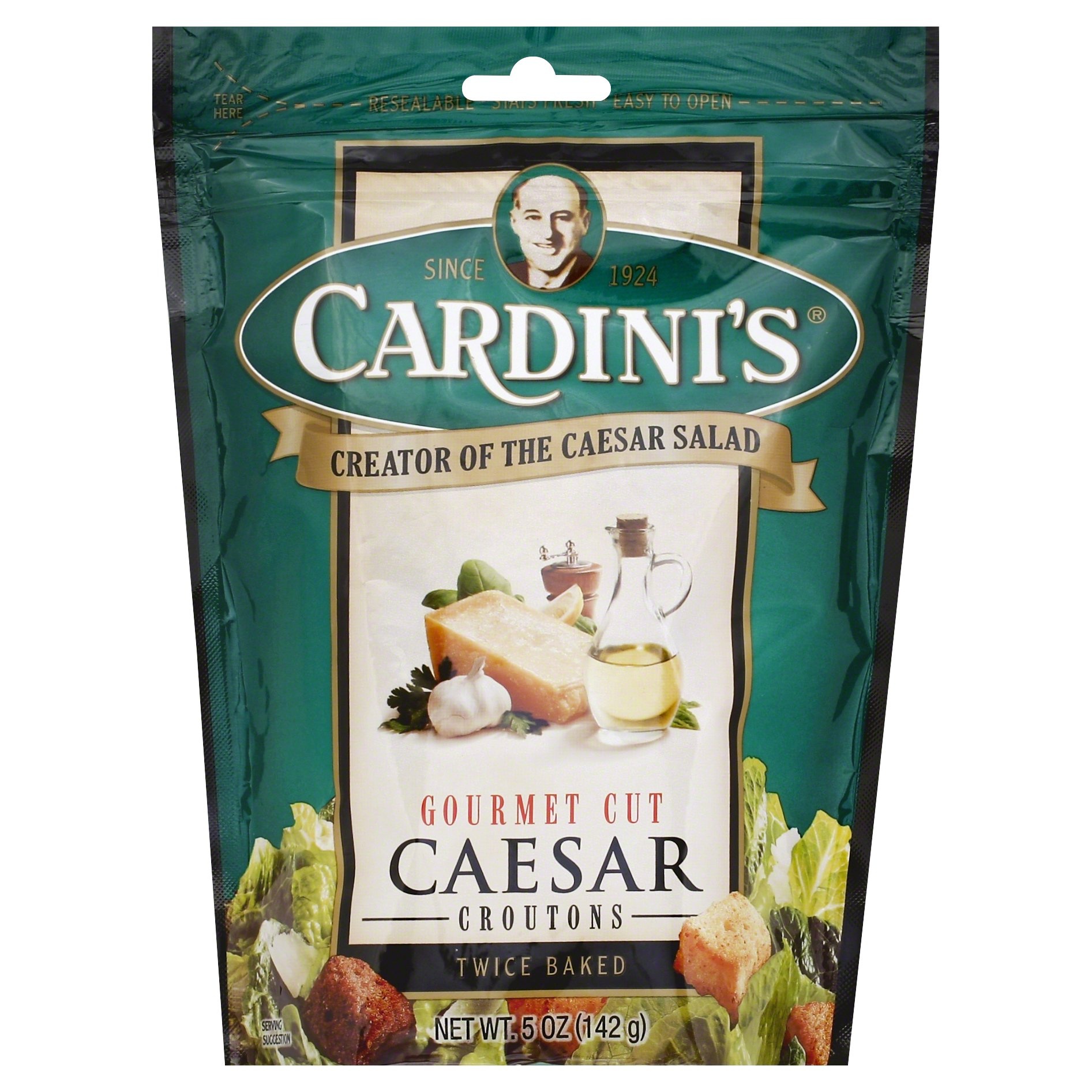 slide 1 of 8, Cardini's Croutons Caesar, 5 oz