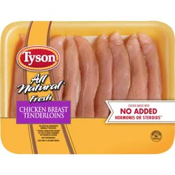 Tyson All Natural Chicken Breast Tenderloins (8-10 Per Pack)