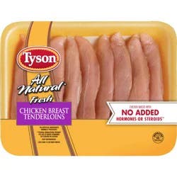 Tyson All Natural Chicken Breast Tenderloins (8-10 Per Pack)