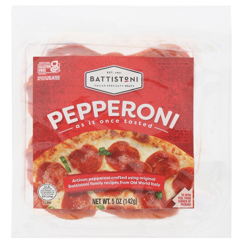 slide 1 of 1, Battistoni Sliced Pepperoni, 5 oz