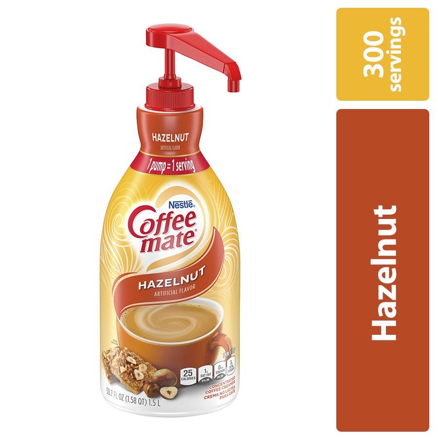 slide 1 of 1, Coffee-Mate Concentrated Hazelnut Coffee Creamer 1 50.7 fl oz, 50.7 fl oz