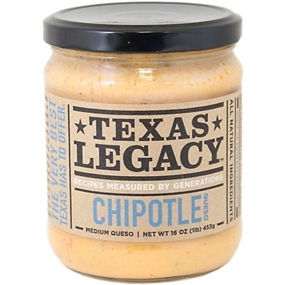 slide 1 of 1, Texas Legacy Chipotle Queso Medium, 16 oz