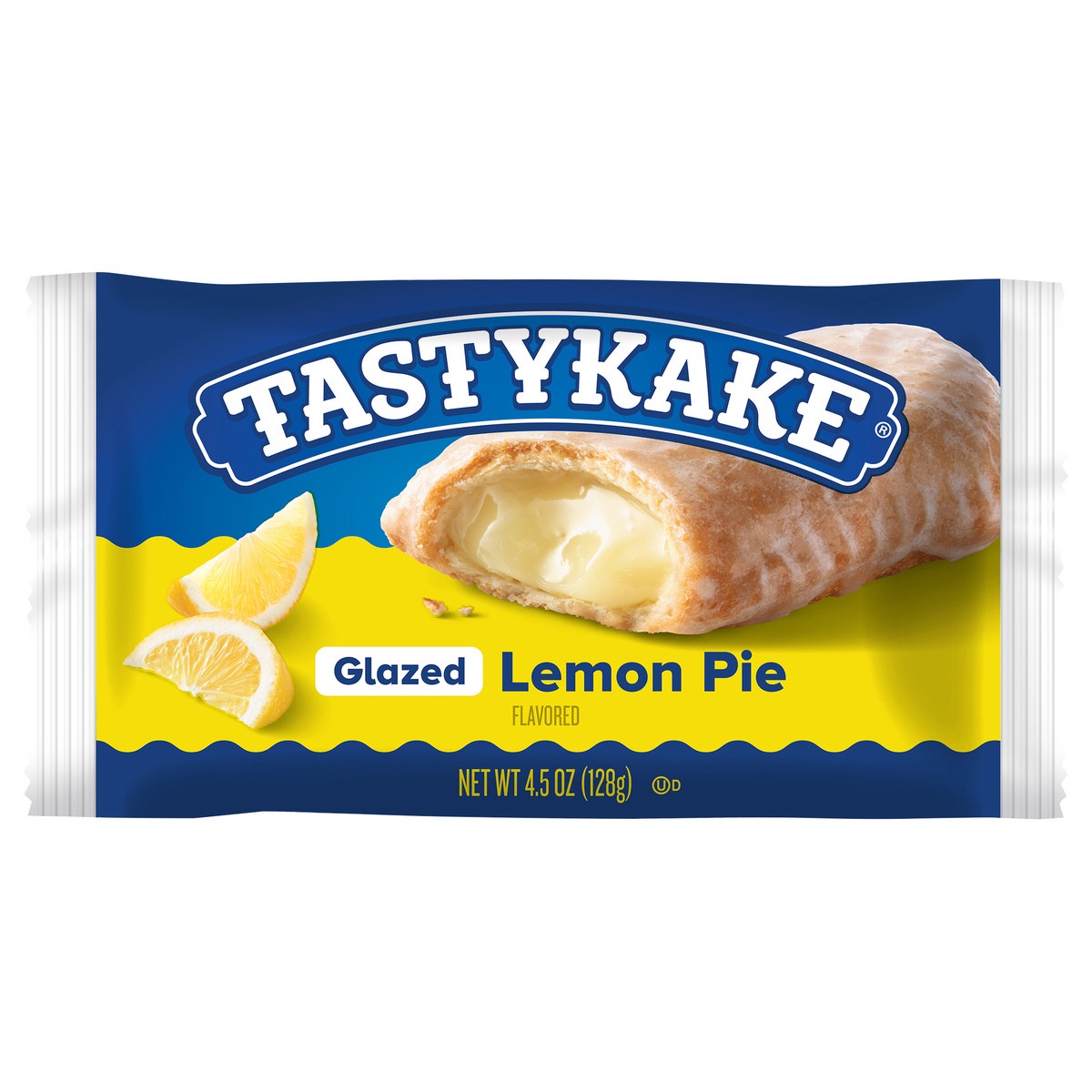 slide 1 of 9, Tastykake Glazed Lemon Pie, Individually Wrapped Snack Pie, Fruit Pie, 4.5 oz, 4.5 oz