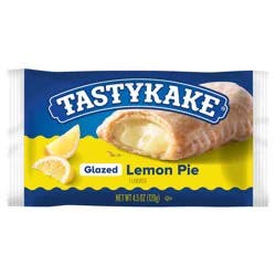 Tastykake Glazed Lemon Pie, Individually Wrapped Snack Pie, Fruit Pie, 4.5 oz