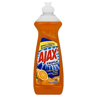 slide 1 of 1, Ajax Triple Action Orange Dish Liquid, 12.6 fl oz
