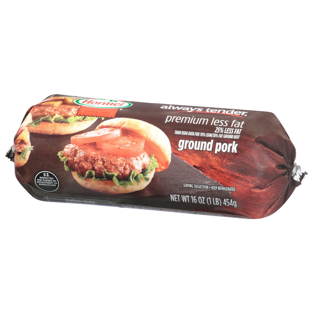 slide 3 of 9, Hormel Always Tender Ground 70%/30% Pork 16 oz, 16 oz