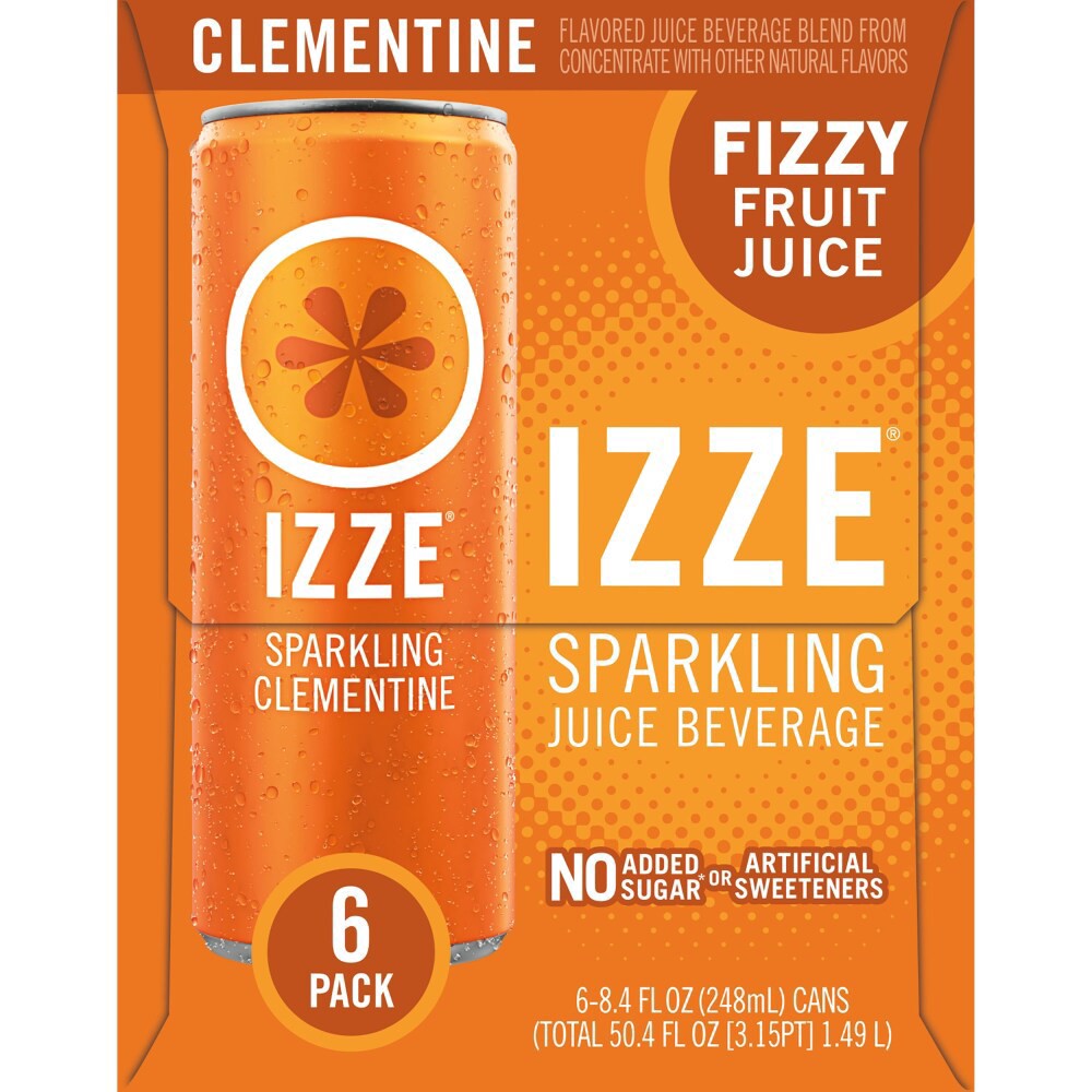 slide 4 of 5, Izze Clementine Sparkling Juice Beverage - 6 ct; 8.4 fl oz, 6 ct; 8.4 fl oz