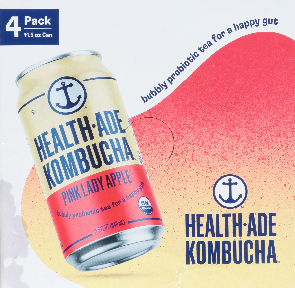 slide 6 of 9, Health-Ade Health Ade Kombucha- Pink Lady Apple- 4 ct, 4 ct