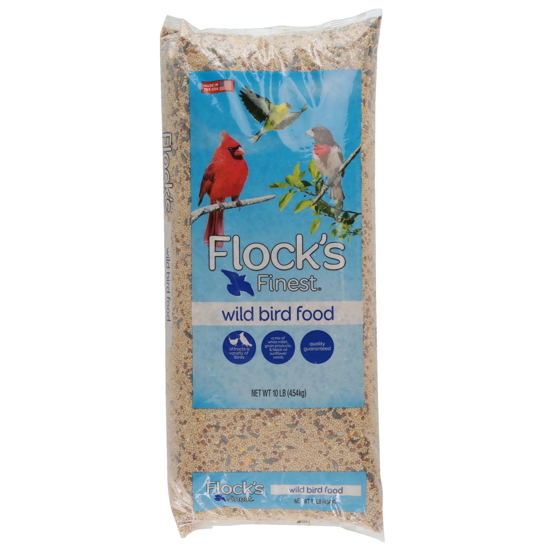 slide 1 of 6, Flock's Finest Wild Bird Food, 10 lb