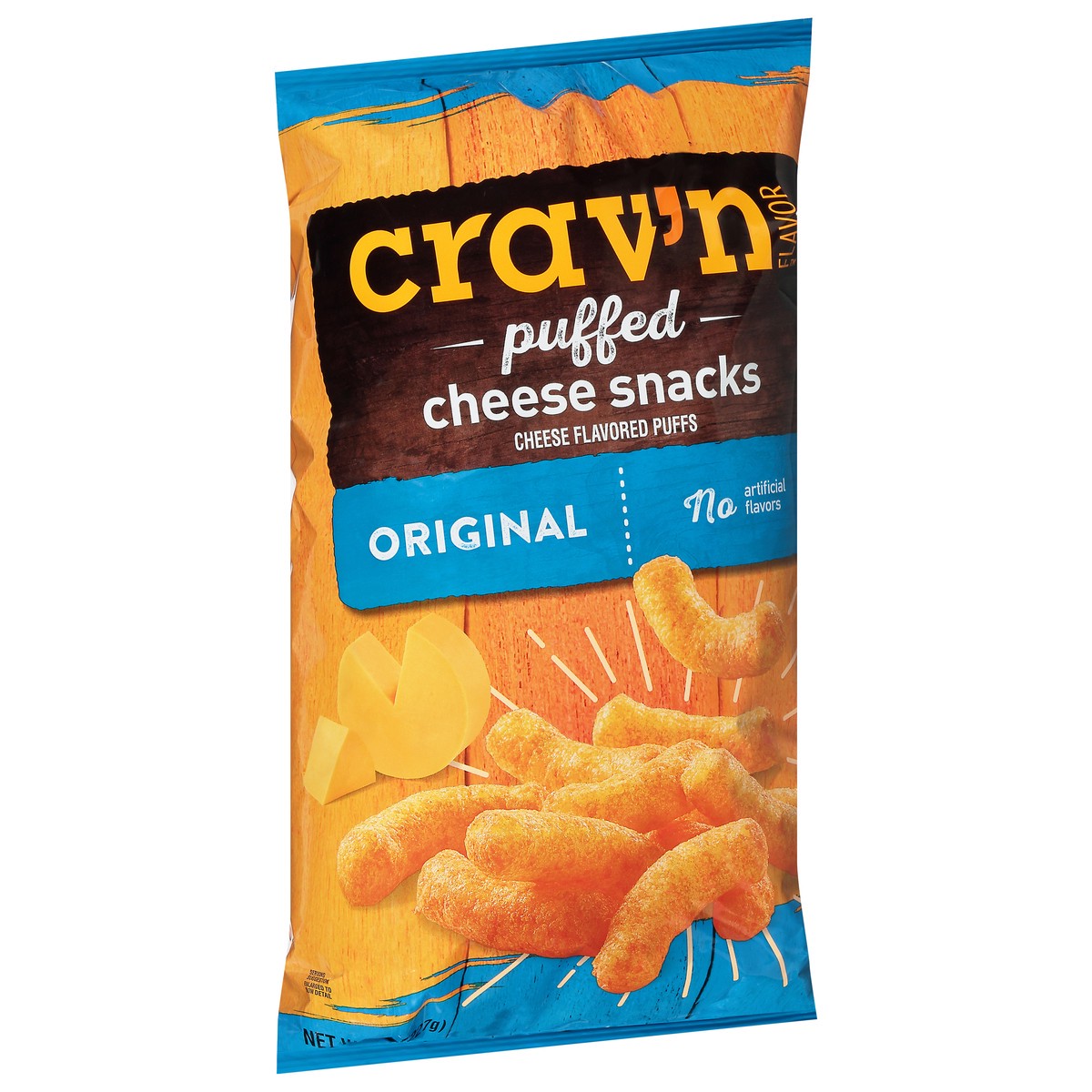 slide 7 of 9, Crav'n Flavor Original Puffed Cheese Snacks, 8 oz