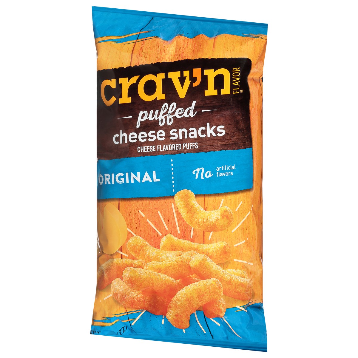 slide 8 of 9, Crav'n Flavor Original Puffed Cheese Snacks, 8 oz