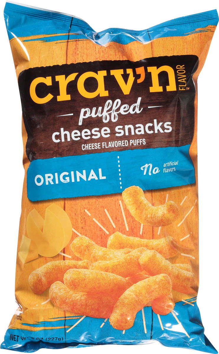 slide 6 of 9, Crav'n Flavor Original Puffed Cheese Snacks, 8 oz
