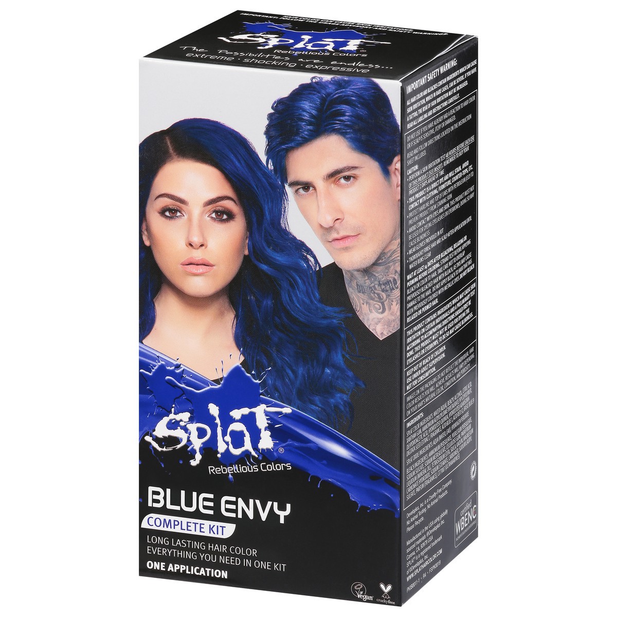 slide 6 of 9, Splat Blue Envy Rebellious Colors Hair Color Kit, 1 ct