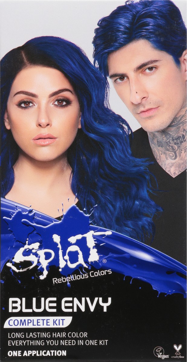 slide 7 of 9, Splat Blue Envy Rebellious Colors Hair Color Kit, 1 ct