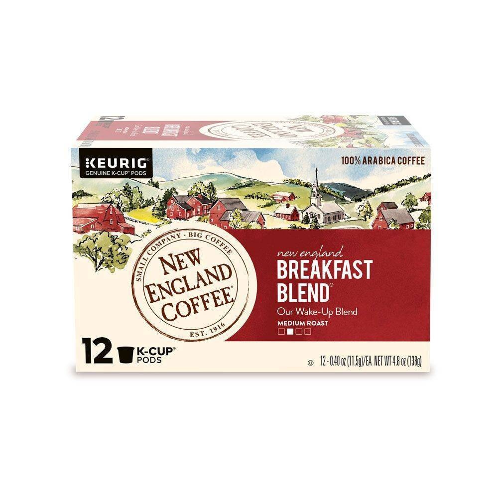 slide 1 of 5, New England Coffee New England Breakfast Blend Medium Roast Coffee Pods - 12ct, 12 ct; 0.4 oz