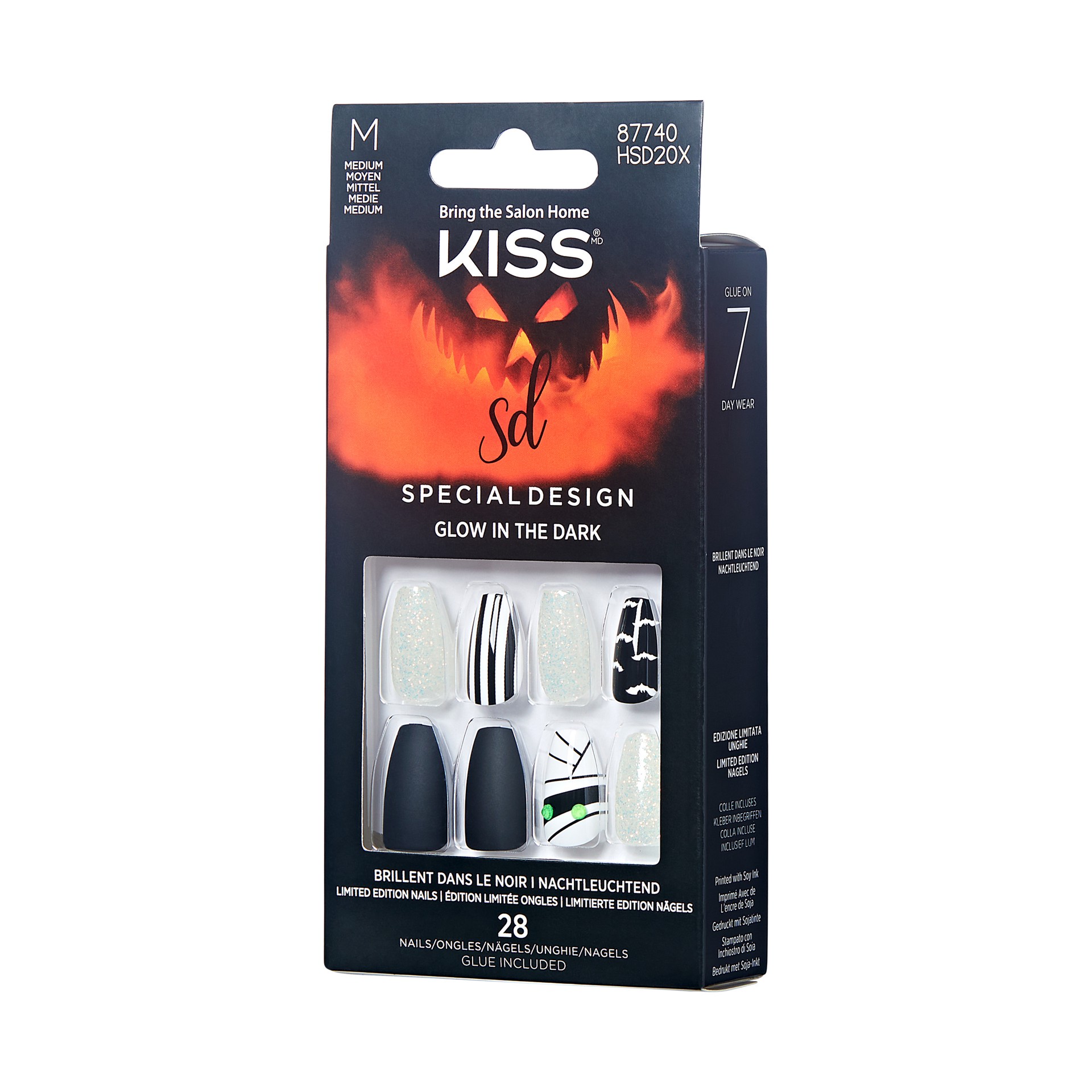 slide 3 of 3, KISS Halloween Special Design Nails, ‘Howling For You', 28 Count, 31 pc