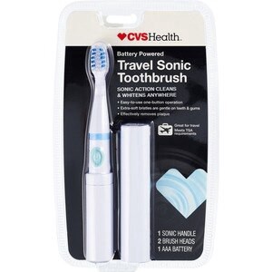 slide 1 of 1, CVS Health Travel Sonic Tooth Brush, Battery Powered, 1 ct