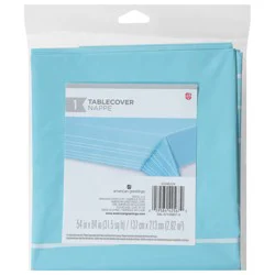 American Greetings Light Blue Solid Tablecover