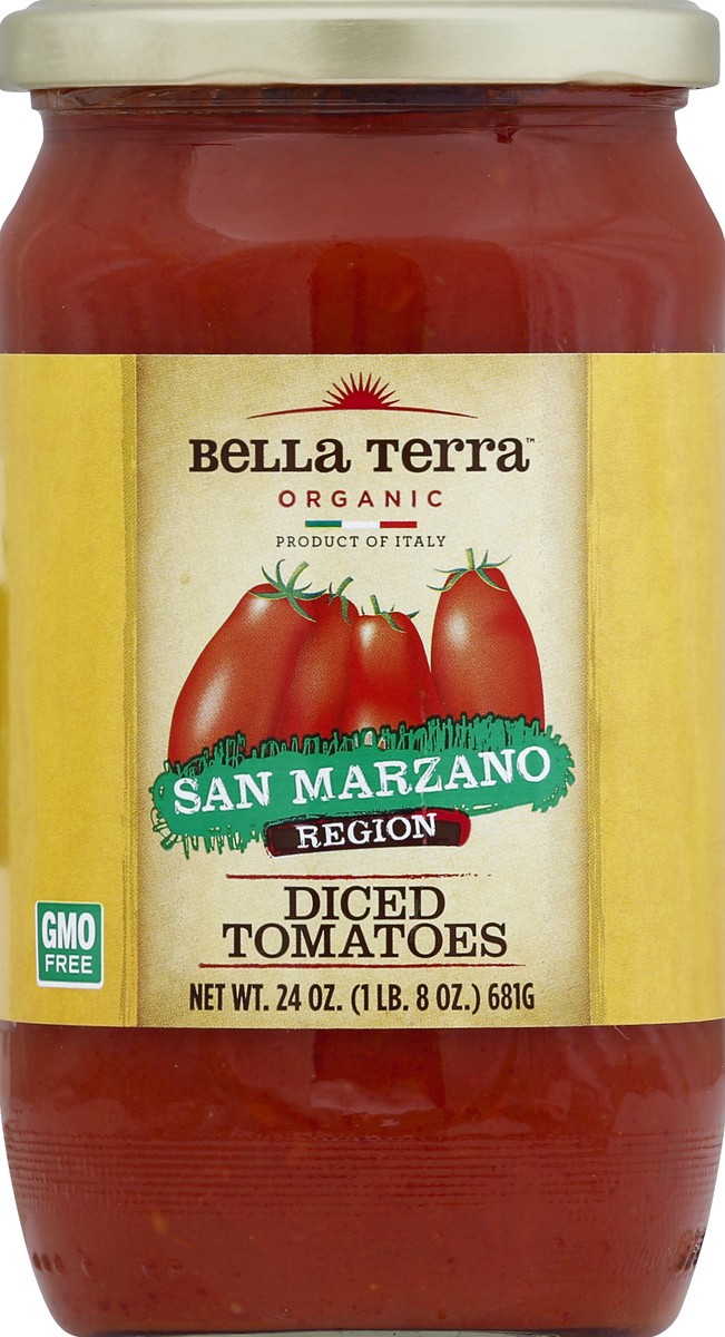 slide 2 of 2, Bella Terra Organic Tomatoes Diced San Marzano Region, 24 oz