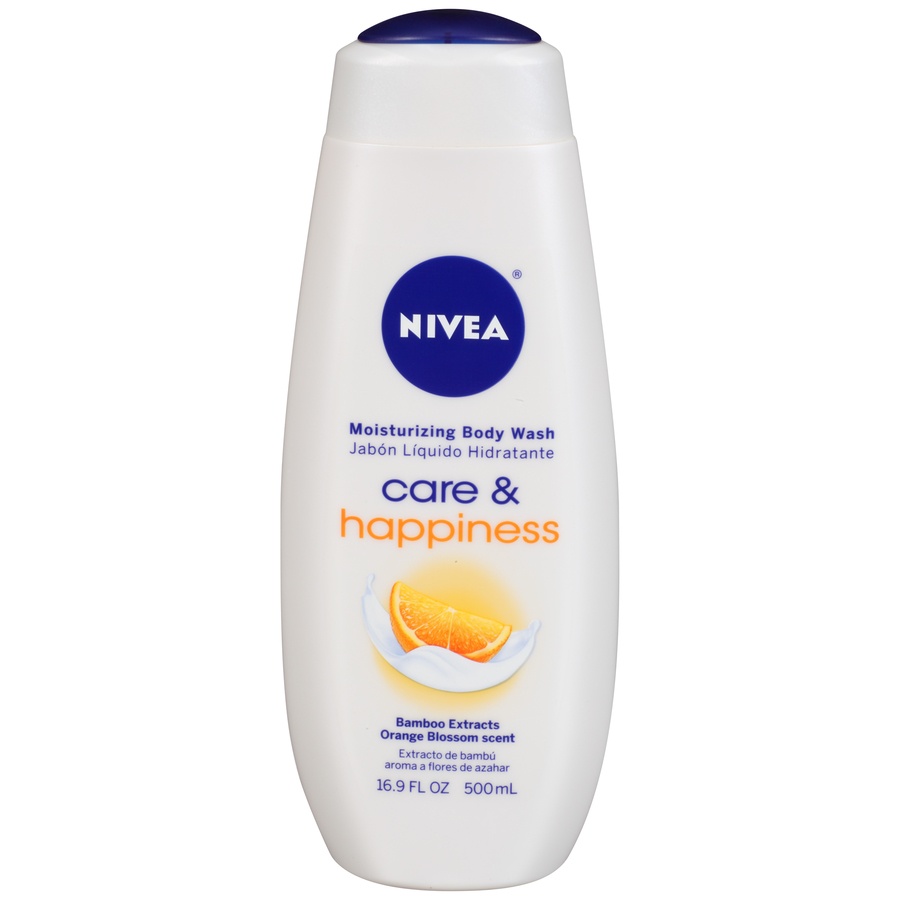 slide 1 of 7, Nivea Care & Happiness Body Wash, 16.9 oz