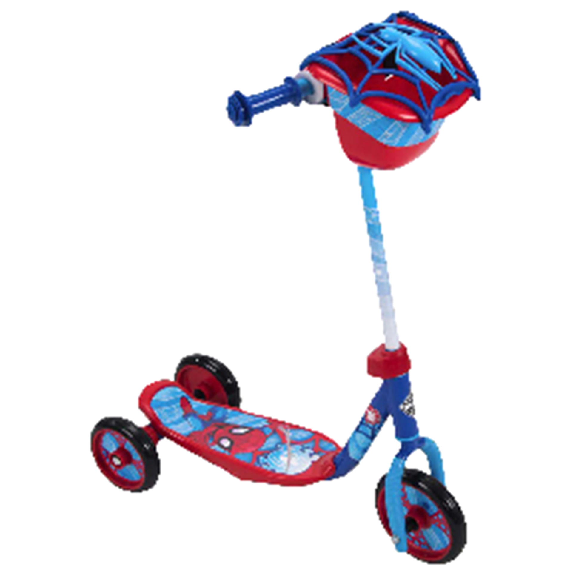 slide 1 of 1, Huffy Marvel Spider-Man 3-Wheel Scooter With Bin - Dark Blue/Red, 1 ct