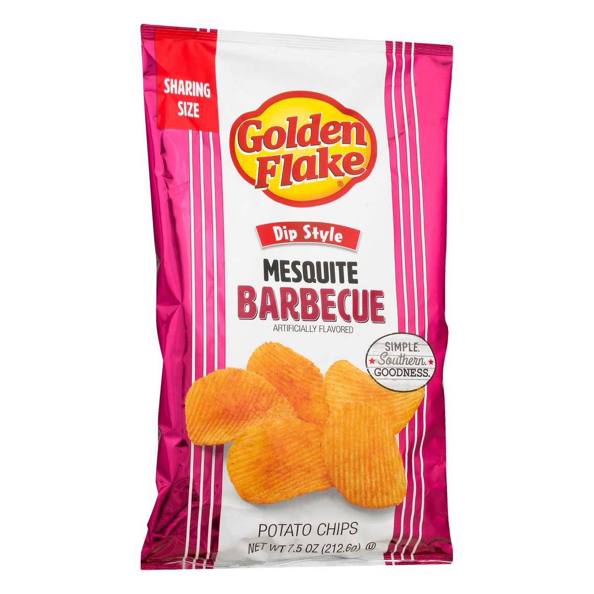 slide 7 of 9, Golden Flake Dip Style Sharing Size Mesquite Barbecue Flavored Potato Chips 7.5 oz, 7.5 oz