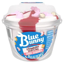 Blue Bunny Strawberry Shortcake Load'd Sundaes, 5.5 fl oz