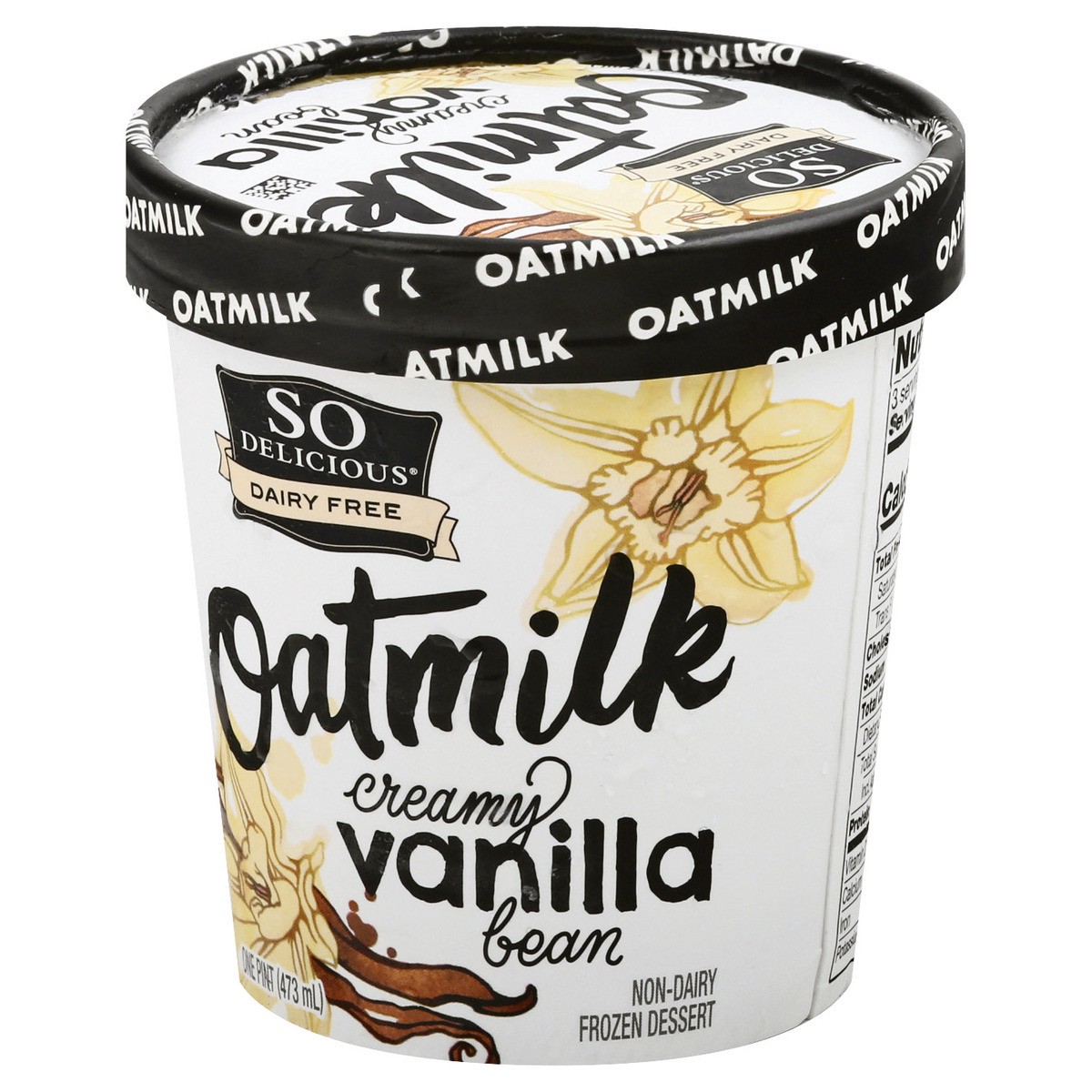 slide 8 of 10, So Delicious Dairy Free Oat Milk Frozen Dessert, Creamy Vanilla Bean, Vegan, Non-GMO Project Verified, 1 Pint, 16 fl oz