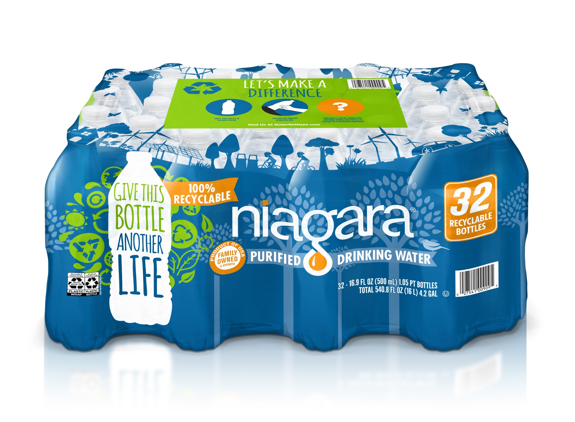 slide 1 of 3, Niagara Drinking Water, 32 ct; 16.9 oz