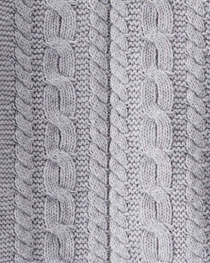 slide 2 of 3, Littleplanet Baby 2-Piece Organic Cotton Cable Knit Sweater Set Heather Grey 18M, 2 pc