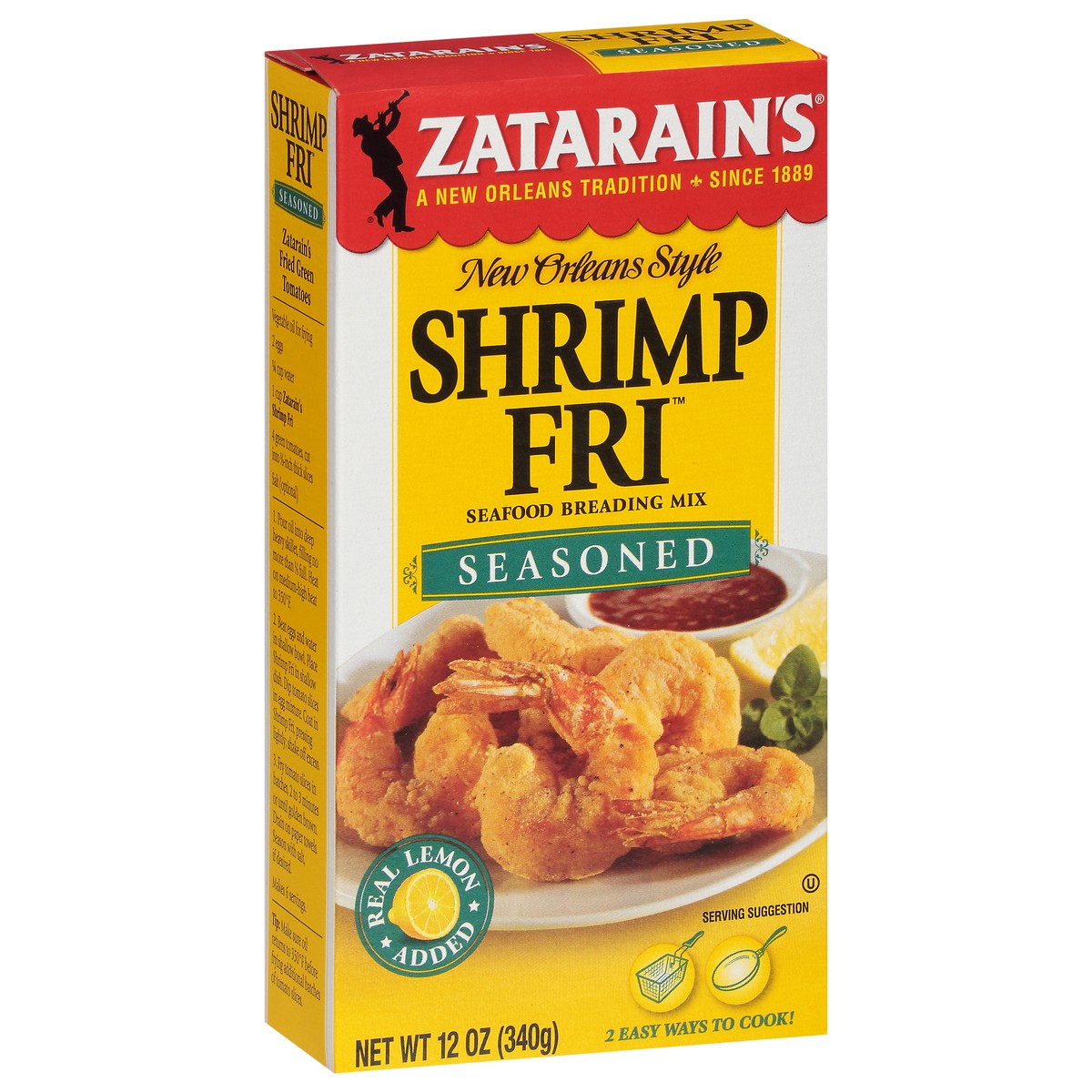 slide 8 of 9, Zatarain's Shrimp Fri Seasoned New Orleans Style Seafood Breading Mix 12 oz, 12 oz