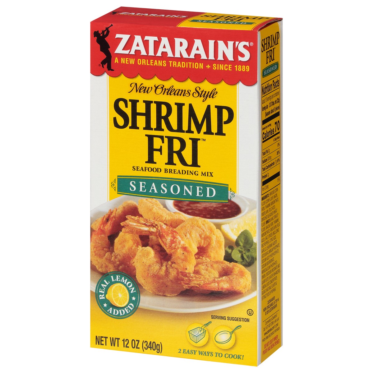 slide 2 of 9, Zatarain's Shrimp Fri Seasoned New Orleans Style Seafood Breading Mix 12 oz, 12 oz