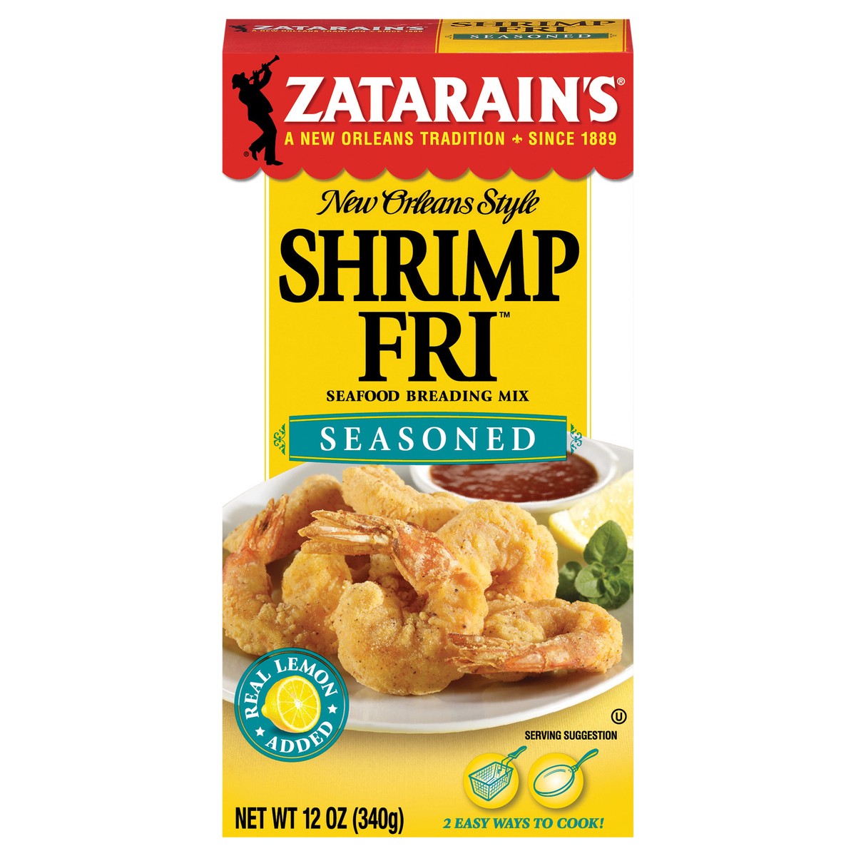 slide 1 of 9, Zatarain's Shrimp Fry - Seasoned, 12 oz, 12 oz